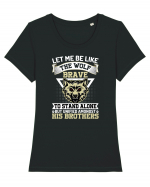 Let Me Be Like The Wolf Brave Tricou mânecă scurtă guler larg fitted Damă Expresser