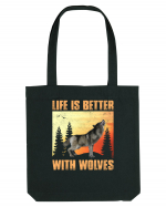 Life Is Better With Wolves Sacoșă textilă