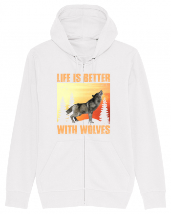 Life Is Better With Wolves White