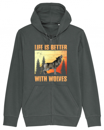 Life Is Better With Wolves Anthracite