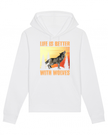 Life Is Better With Wolves White