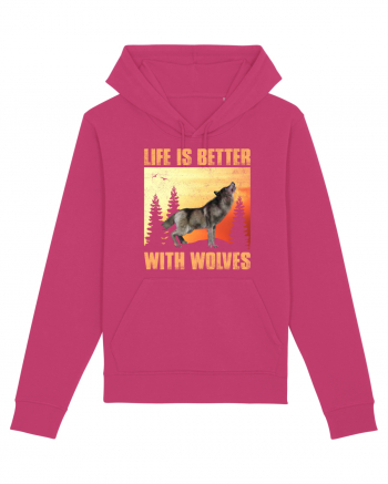 Life Is Better With Wolves Raspberry