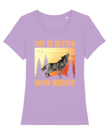 Life Is Better With Wolves Lavender Dawn