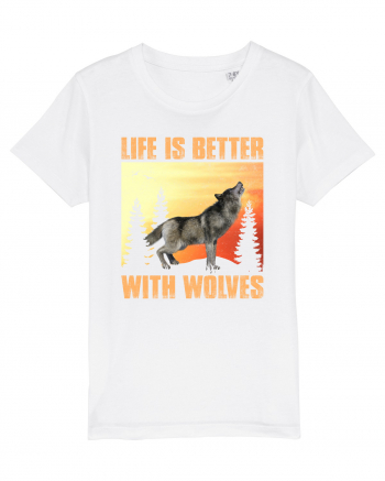 Life Is Better With Wolves White