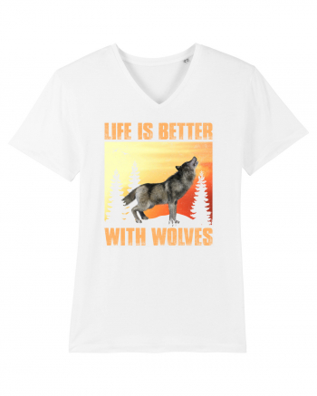 Life Is Better With Wolves White