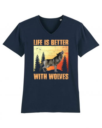 Life Is Better With Wolves French Navy