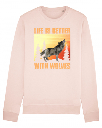 Life Is Better With Wolves Candy Pink