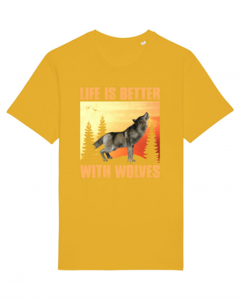 Life Is Better With Wolves Spectra Yellow