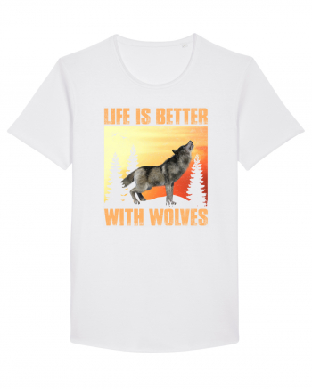 Life Is Better With Wolves White