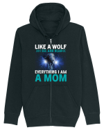 Like A Wolf I See And Hear Everything I Am A Mom Hanorac cu fermoar Unisex Connector