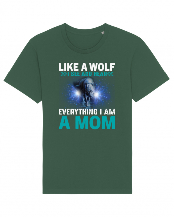 Like A Wolf I See And Hear Everything I Am A Mom Bottle Green