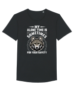 My Alone Time Is Sometimes For Your Safety Tricou mânecă scurtă guler larg Bărbat Skater