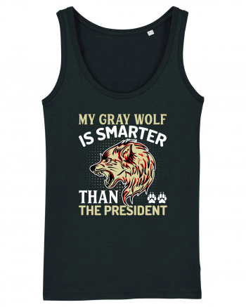 My Gray Wolf Is Smarter Than The President Black