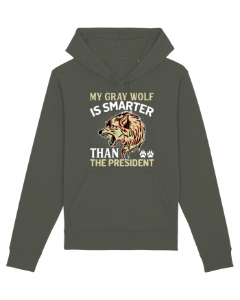 My Gray Wolf Is Smarter Than The President Khaki