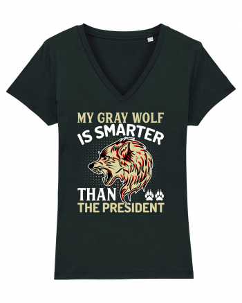 My Gray Wolf Is Smarter Than The President Black