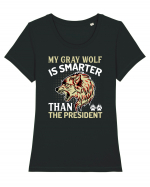 My Gray Wolf Is Smarter Than The President Tricou mânecă scurtă guler larg fitted Damă Expresser