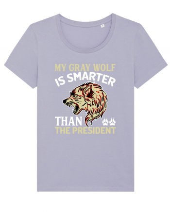 My Gray Wolf Is Smarter Than The President Lavender