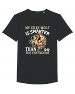 My Gray Wolf Is Smarter Than The President Tricou mânecă scurtă guler larg Bărbat Skater