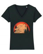 Nature Lover Tricou mânecă scurtă guler V Damă Evoker