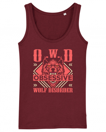 O.W.D. Obsessive Wolf Disorder Burgundy