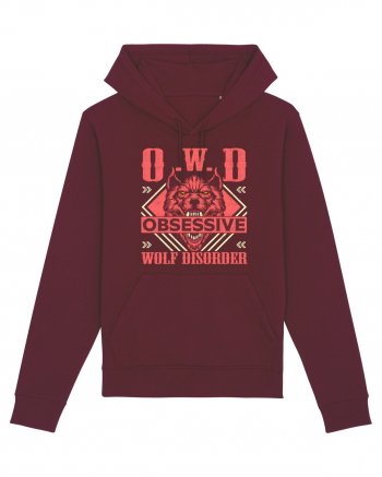 O.W.D. Obsessive Wolf Disorder Burgundy