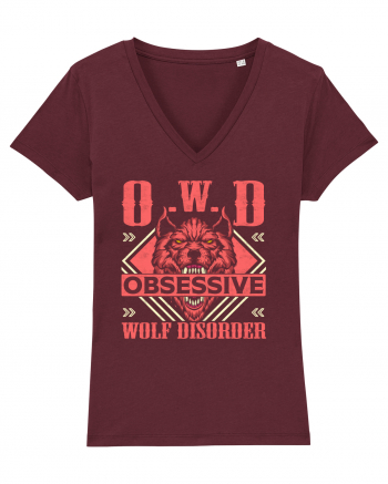 O.W.D. Obsessive Wolf Disorder Burgundy