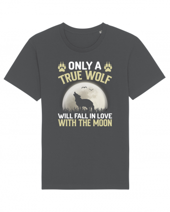 Only a true wolf will fall in love with the moon Anthracite