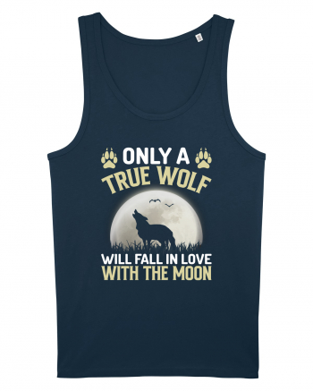 Only a true wolf will fall in love with the moon Navy