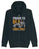 Proud to be a lonely wolf Hanorac cu fermoar Unisex Connector