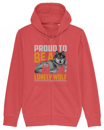 Proud to be a lonely wolf Carmine Red