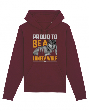 Proud to be a lonely wolf Burgundy