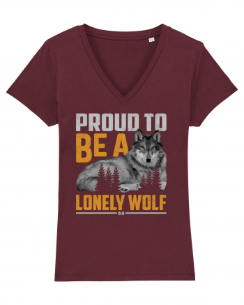 Proud to be a lonely wolf Burgundy