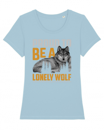 Proud to be a lonely wolf Sky Blue