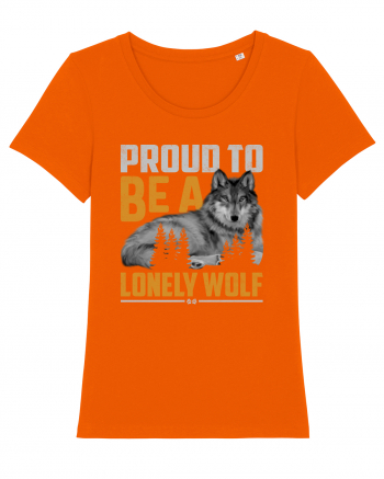 Proud to be a lonely wolf Bright Orange