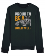 Proud to be a lonely wolf Bluză mânecă lungă Unisex Rise