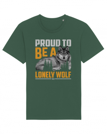 Proud to be a lonely wolf Bottle Green