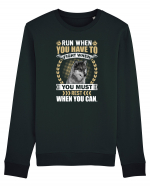 Run when you have to rest. Fight when you must.  Bluză mânecă lungă Unisex Rise