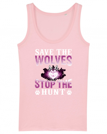 Save The Wolves Stop The Hunt Cotton Pink