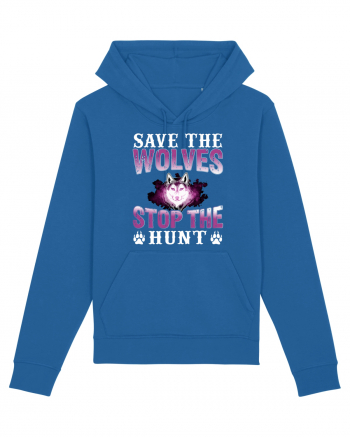 Save The Wolves Stop The Hunt Royal Blue