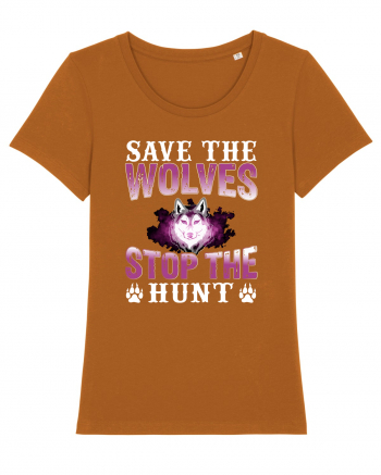 Save The Wolves Stop The Hunt Roasted Orange