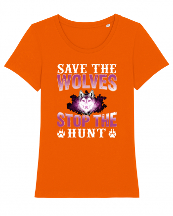 Save The Wolves Stop The Hunt Bright Orange