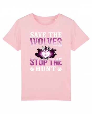 Save The Wolves Stop The Hunt Cotton Pink