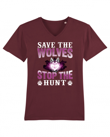 Save The Wolves Stop The Hunt Burgundy