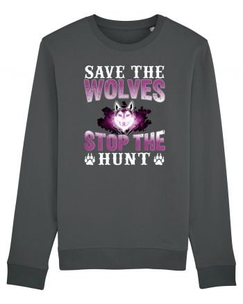 Save The Wolves Stop The Hunt Anthracite