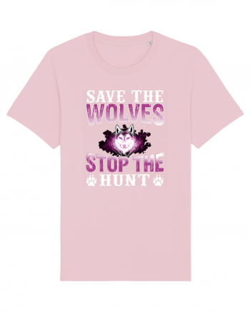 Save The Wolves Stop The Hunt Cotton Pink