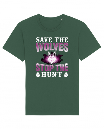 Save The Wolves Stop The Hunt Bottle Green