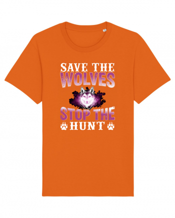 Save The Wolves Stop The Hunt Bright Orange