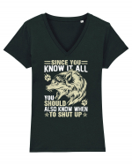 Since You Know It All Tricou mânecă scurtă guler V Damă Evoker