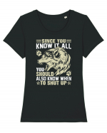 Since You Know It All Tricou mânecă scurtă guler larg fitted Damă Expresser