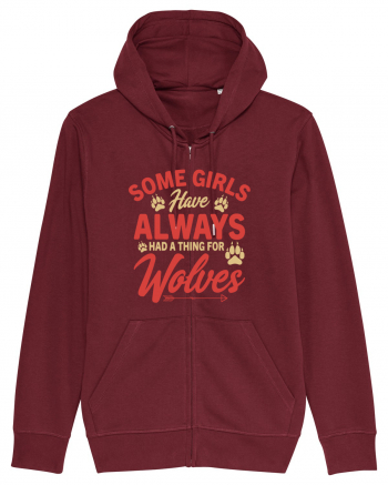 Some Girls Have Always Had A Thing For Wolves Burgundy